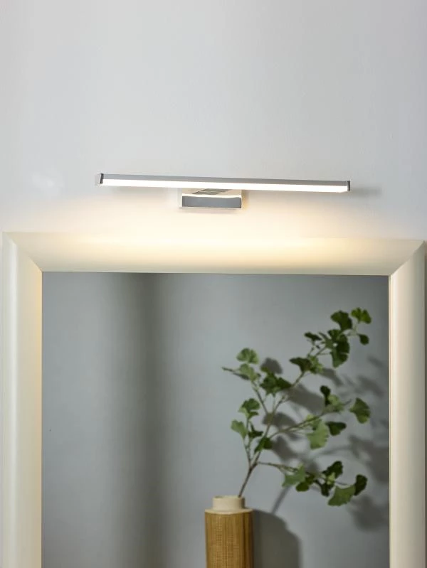 Lucide ONNO - Miroir lumineux Salle de bains - LED - 1x8W 3000K - IP44 - Chrome Dépoli - SFEER 1